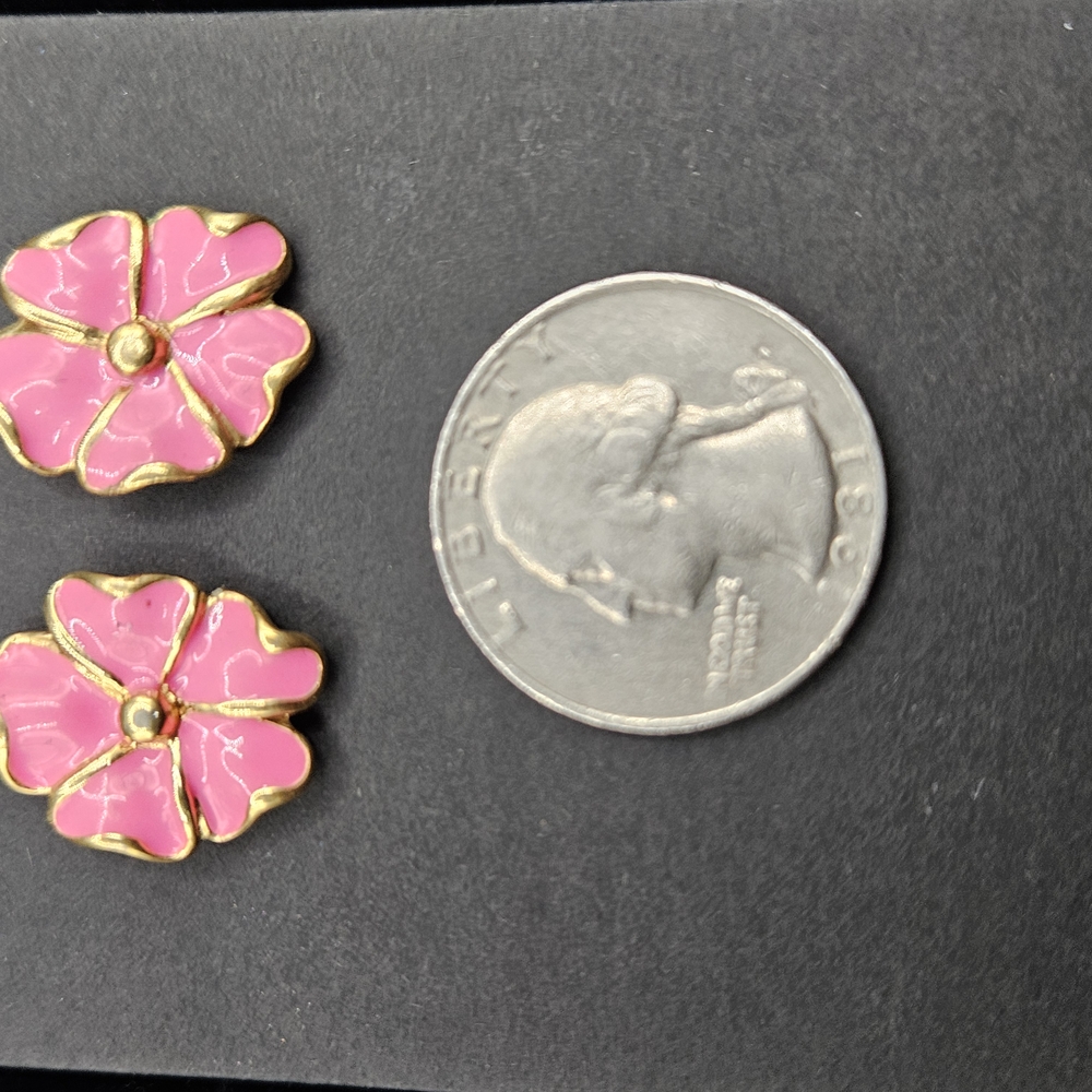 Pink Floral Earrings